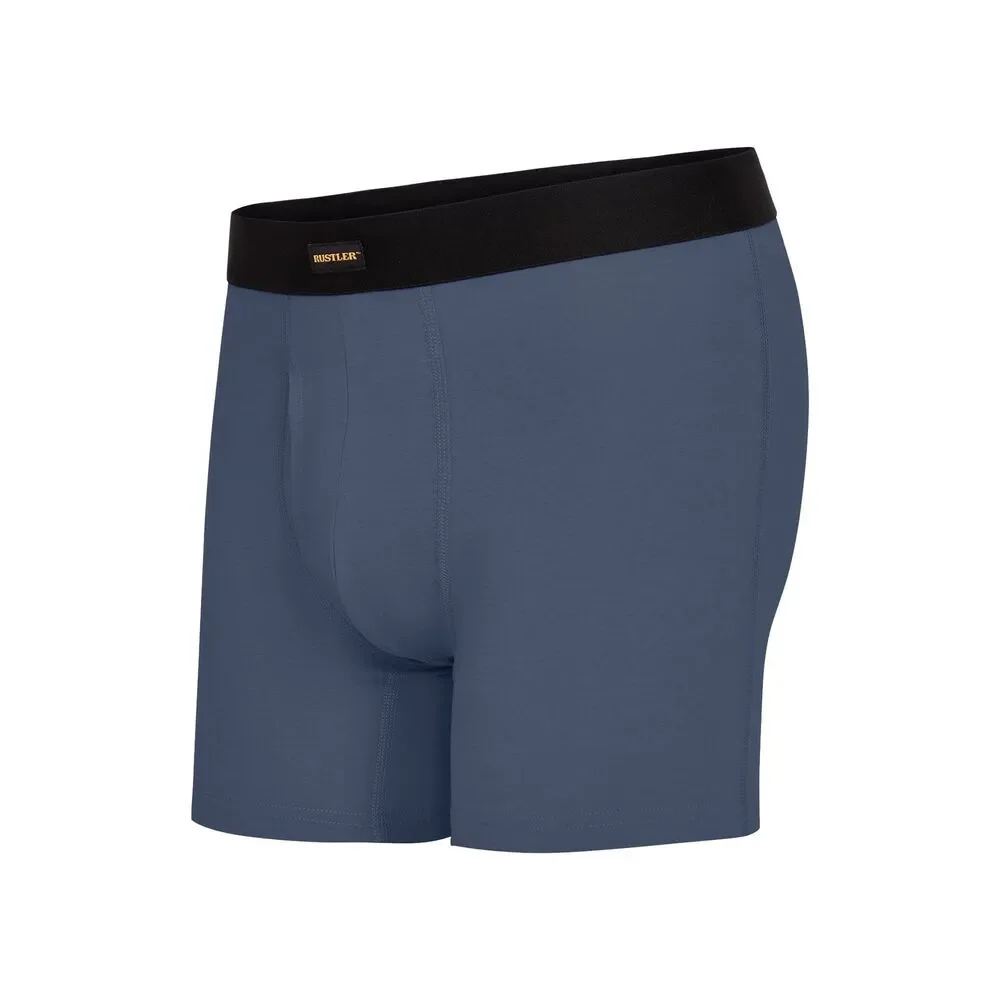 Wrangler 10-pack Comfort Cotton Rustler Boxer Briefs Men's L Blue Gray Charcoal